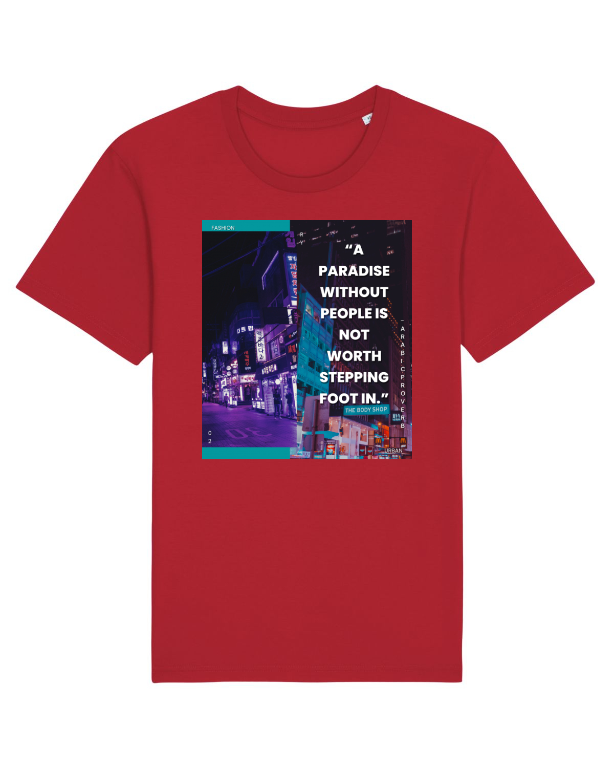 Tricou mânecă scurtă Unisex Rocker Red