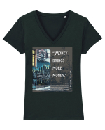 Money Bring More Money Tricou mânecă scurtă guler V Damă Evoker