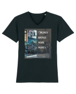 Money Bring More Money Tricou mânecă scurtă guler V Bărbat Presenter