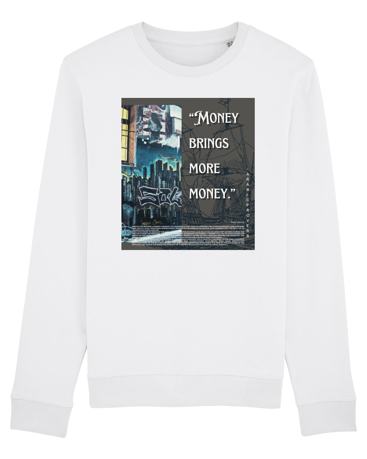 Bluză mânecă lungă Unisex Rise White