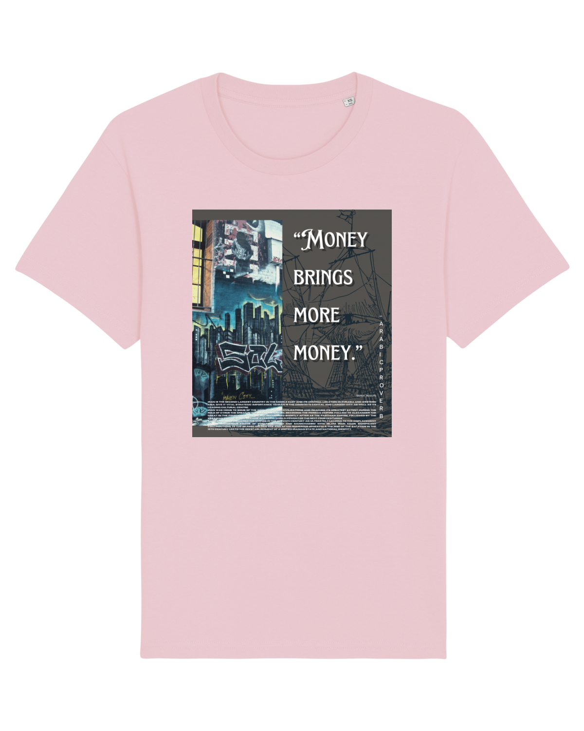 Tricou mânecă scurtă Unisex Rocker Cotton Pink