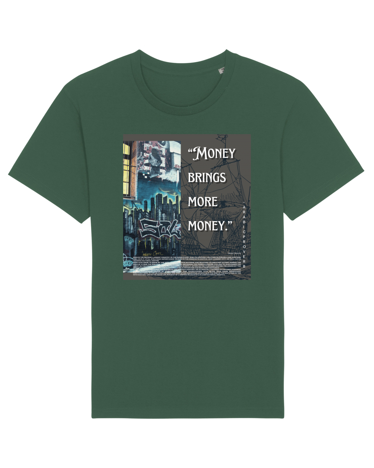 Tricou mânecă scurtă Unisex Rocker Bottle Green