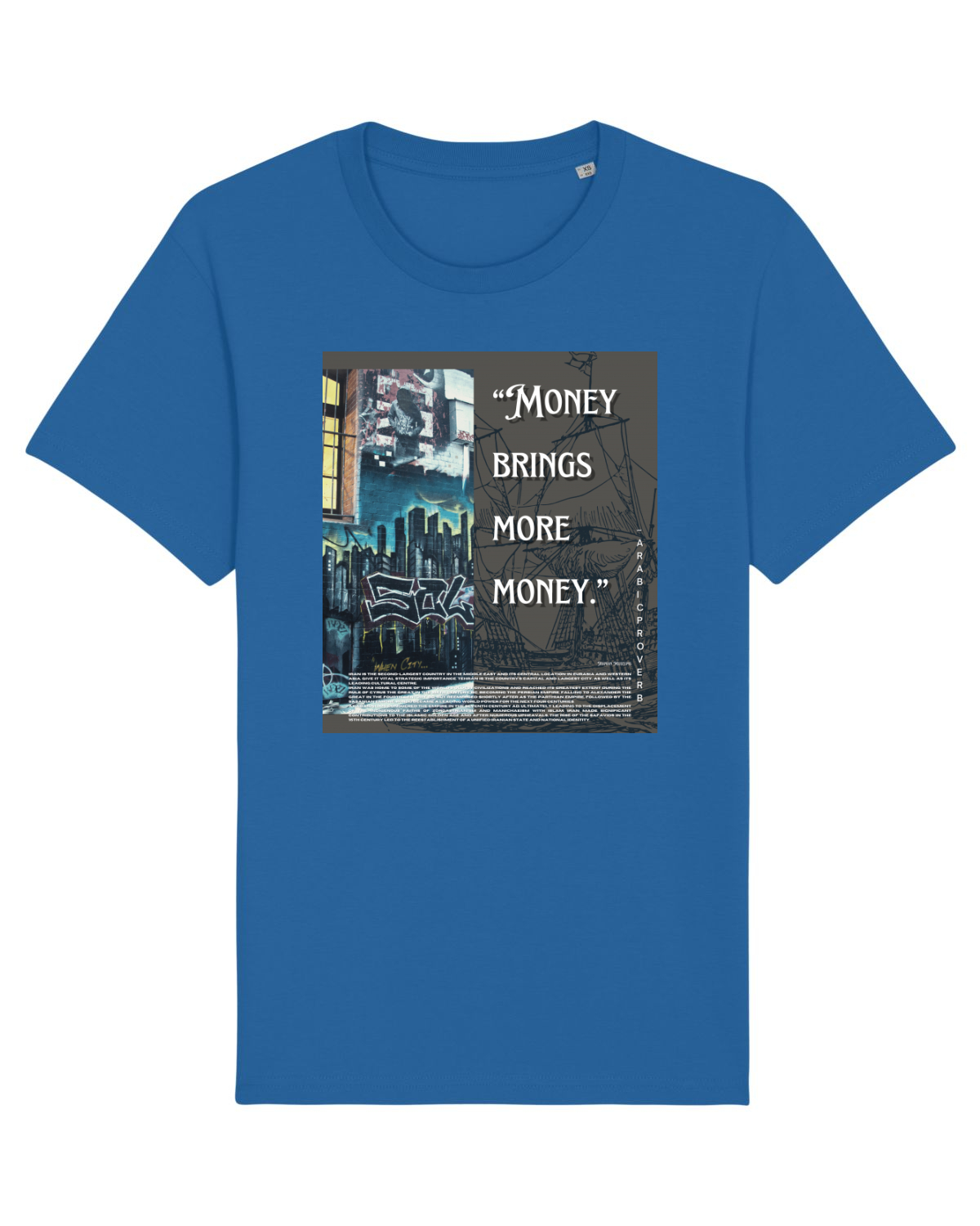 Tricou mânecă scurtă Unisex Rocker Royal Blue
