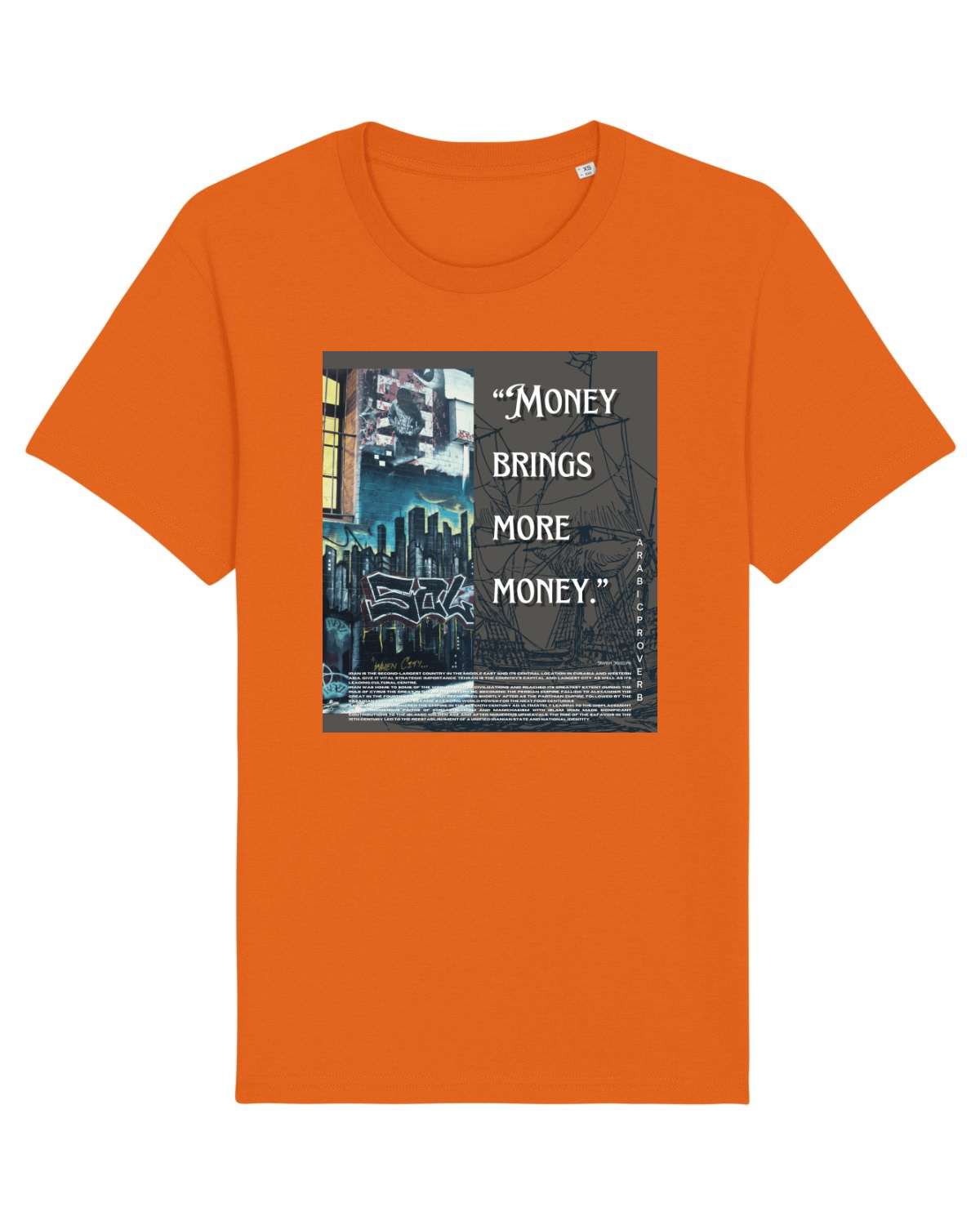 Tricou mânecă scurtă Unisex Rocker Bright Orange