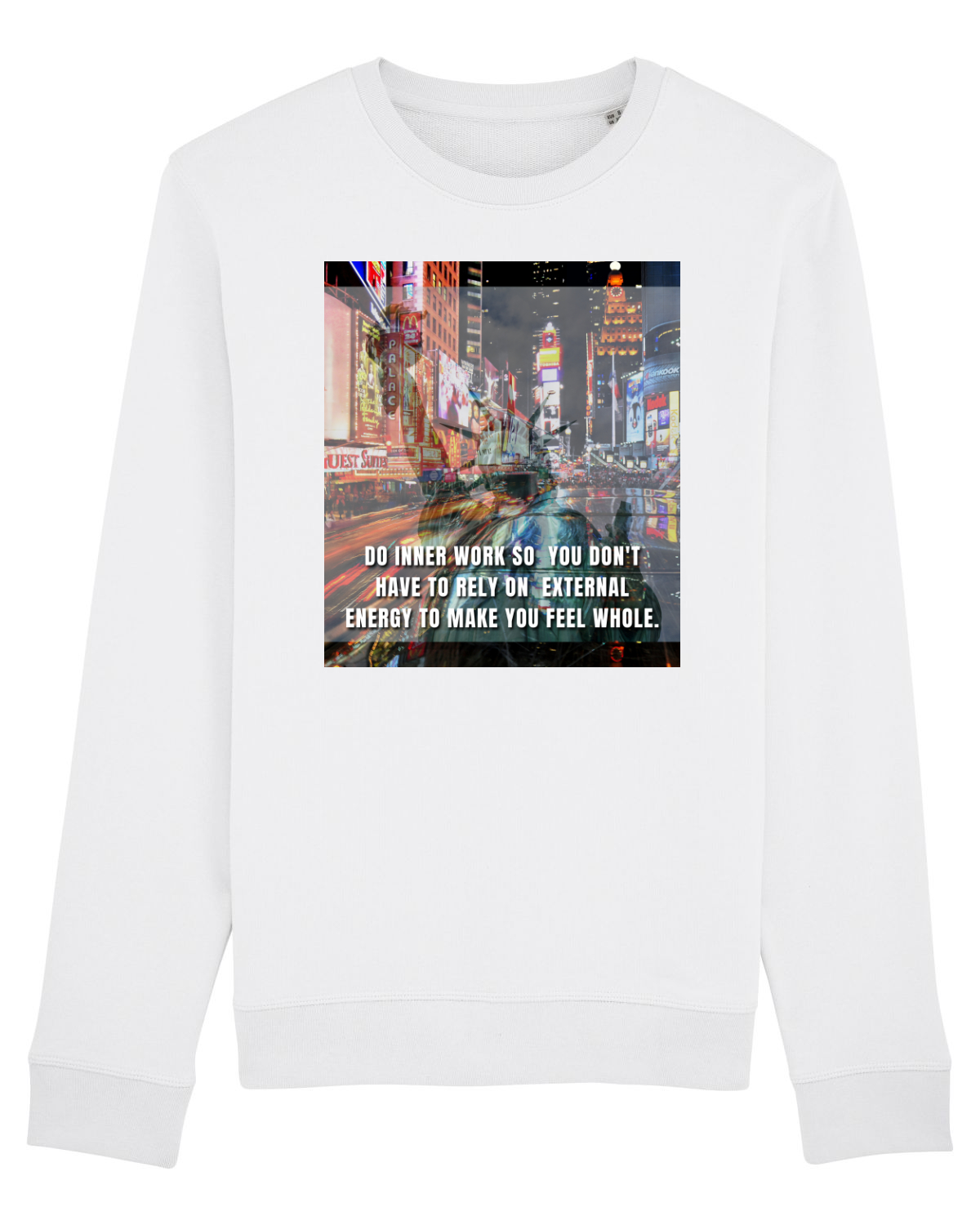 Bluză mânecă lungă Unisex Rise White