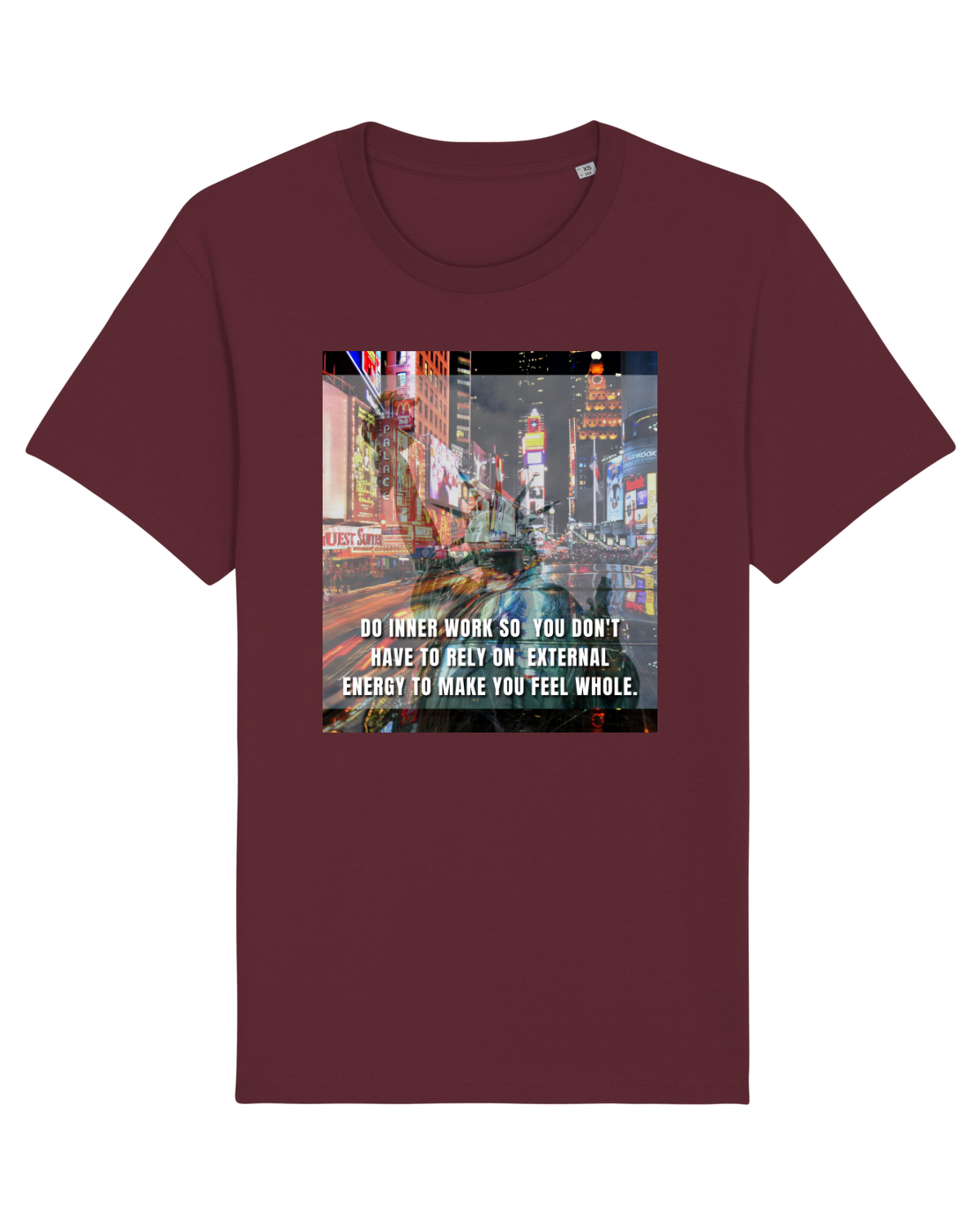 Tricou mânecă scurtă Unisex Rocker Burgundy