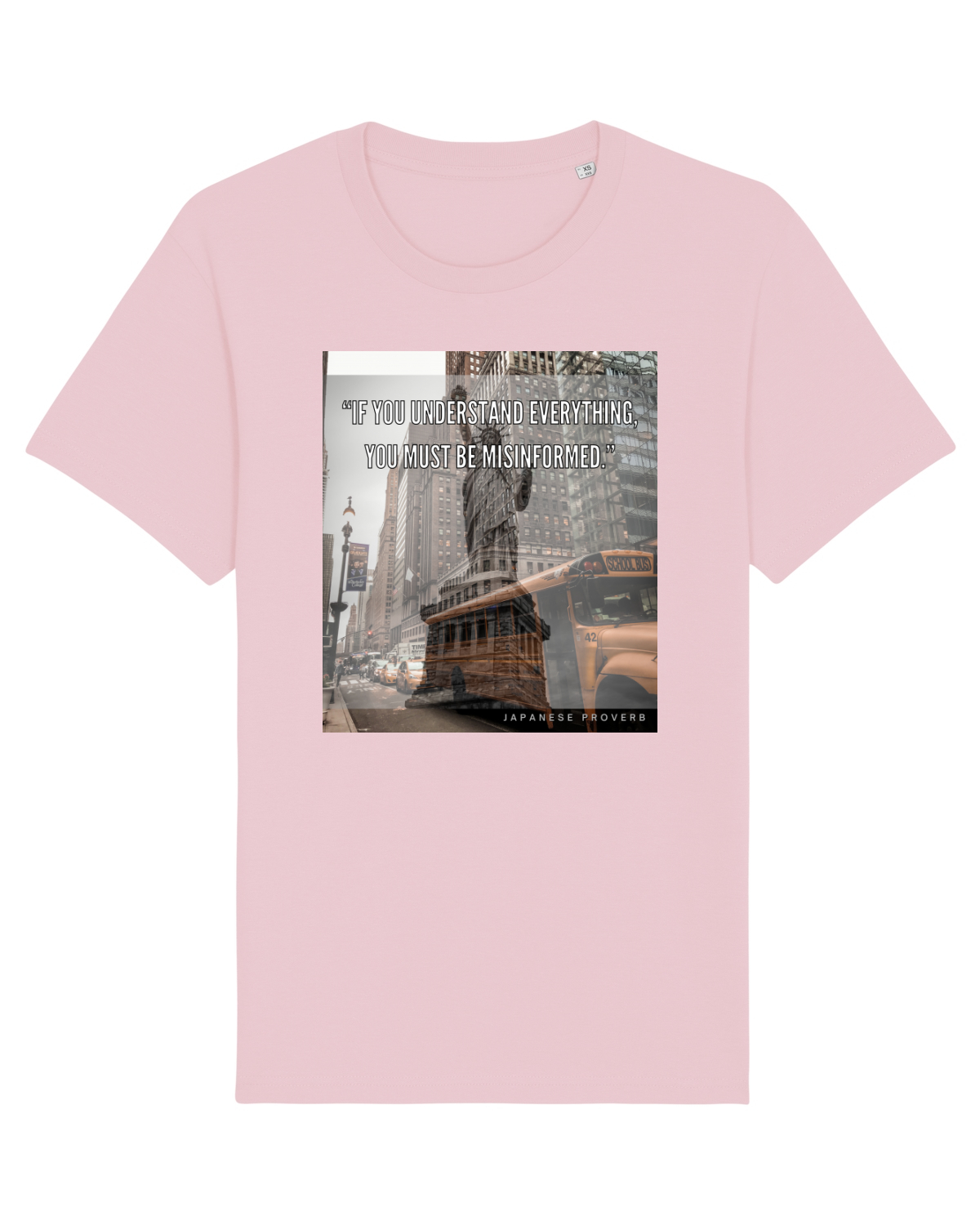 Tricou mânecă scurtă Unisex Rocker Cotton Pink