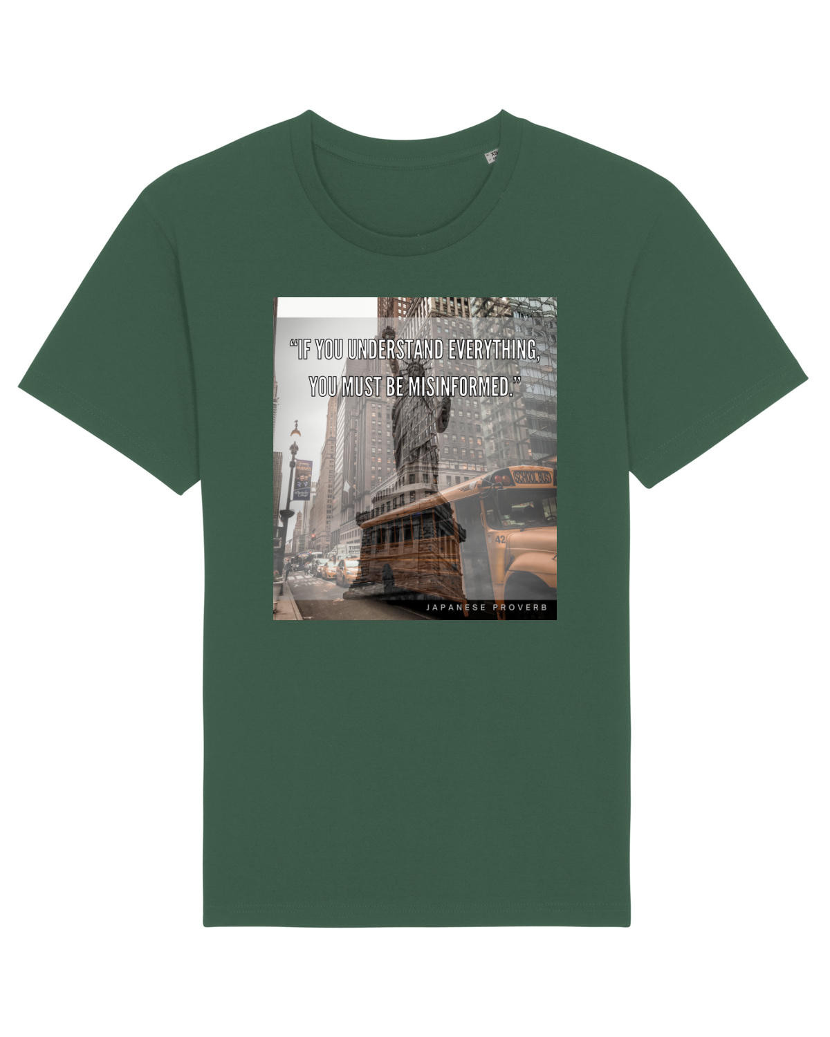 Tricou mânecă scurtă Unisex Rocker Bottle Green