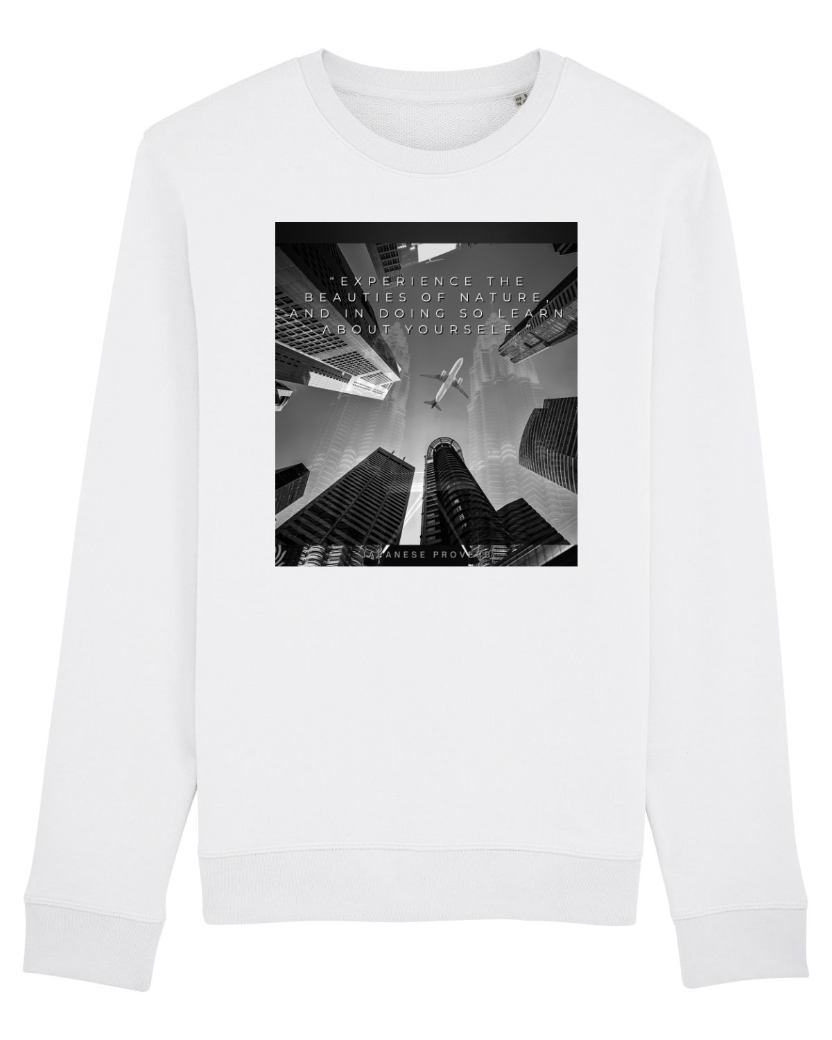 Bluză mânecă lungă Unisex Rise White