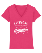 EDUCATION Tricou mânecă scurtă guler V Damă Evoker