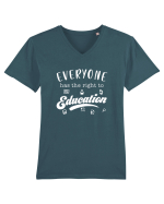 EDUCATION Tricou mânecă scurtă guler V Bărbat Presenter