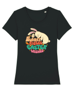 de Paște - Bunny kisses easter wishes Tricou mânecă scurtă guler larg fitted Damă Expresser