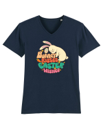 de Paște - Bunny kisses easter wishes Tricou mânecă scurtă guler V Bărbat Presenter