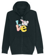 de Paște - Easter bunny love Hanorac cu fermoar Unisex Connector