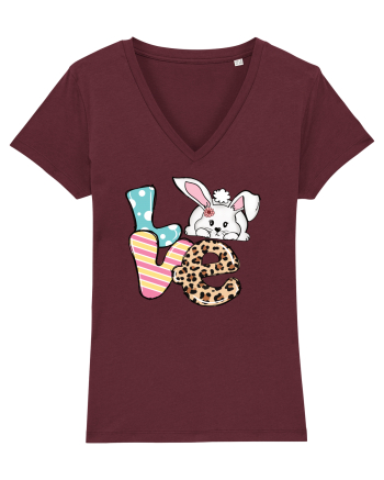de Paște - Easter bunny love v2 Burgundy