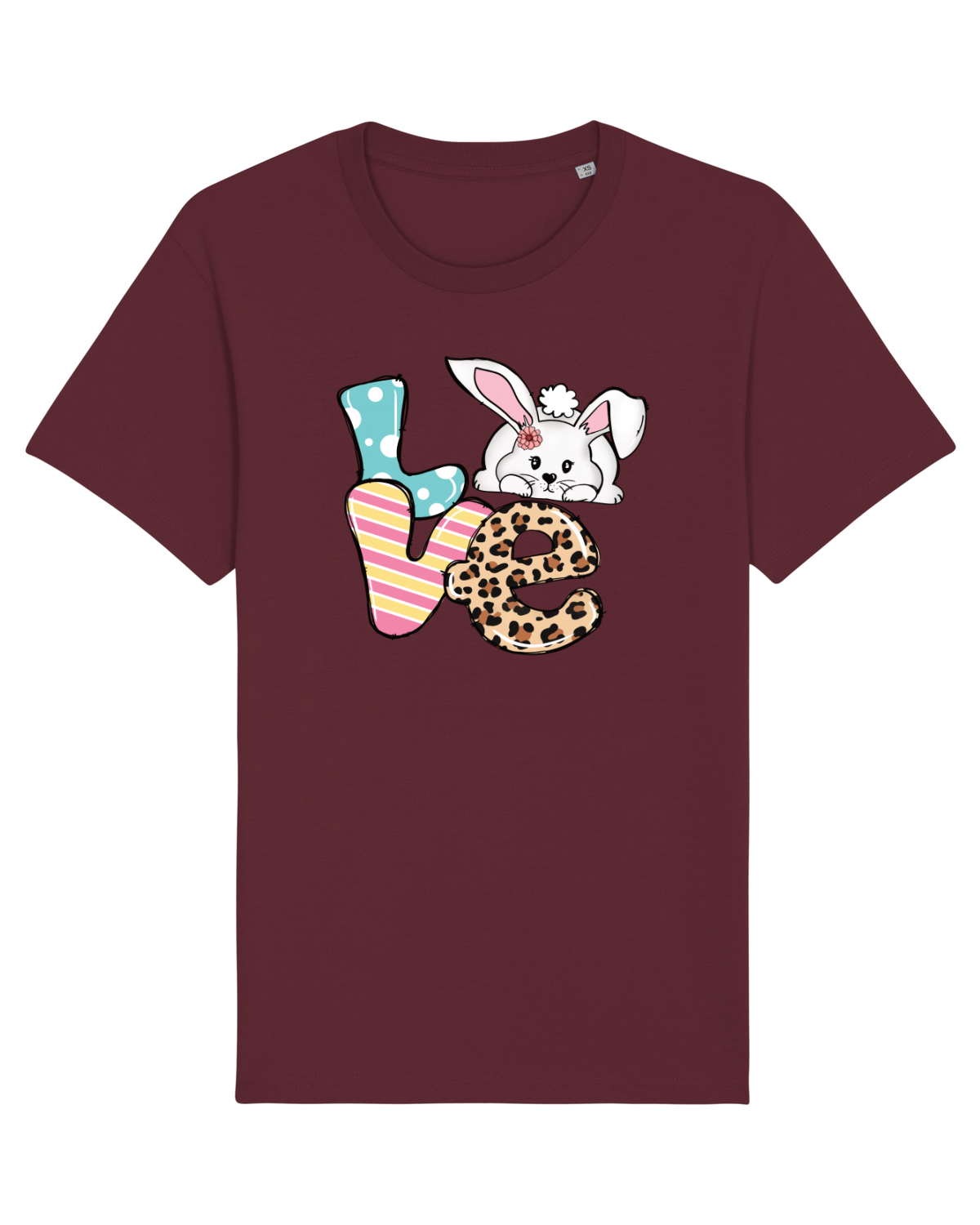 Tricou mânecă scurtă Unisex Rocker Burgundy
