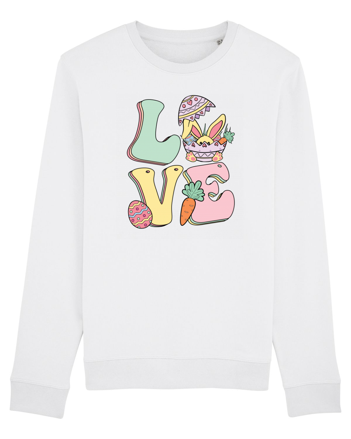 Bluză mânecă lungă Unisex Rise White