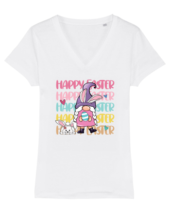 de Paște - Happy Easter bunny gnome White