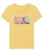 de Paște - Love letters Tricou mânecă scurtă guler larg fitted Damă Expresser
