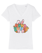 de Paște - Mama bunny Tricou mânecă scurtă guler V Damă Evoker