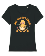 de Paște - One groovy chick v2 Tricou mânecă scurtă guler larg fitted Damă Expresser