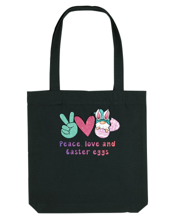 de Paște - Peace love and easter eggs Black