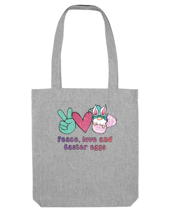 de Paște - Peace love and easter eggs Heather Grey