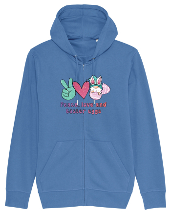 de Paște - Peace love and easter eggs Bright Blue