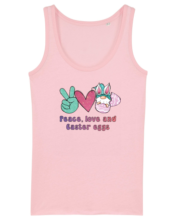 de Paște - Peace love and easter eggs Cotton Pink