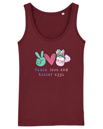 de Paște - Peace love and easter eggs Burgundy