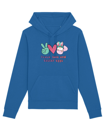 de Paște - Peace love and easter eggs Royal Blue