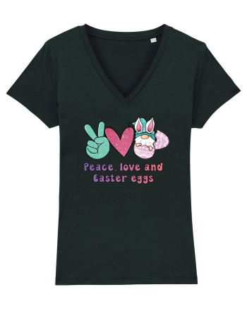 de Paște - Peace love and easter eggs Black