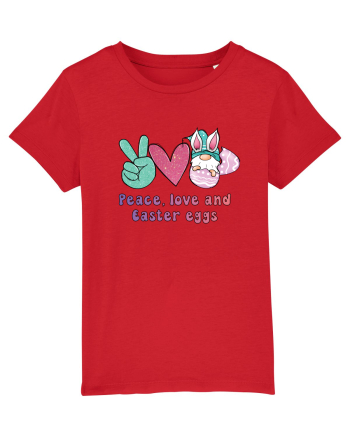 de Paște - Peace love and easter eggs Red