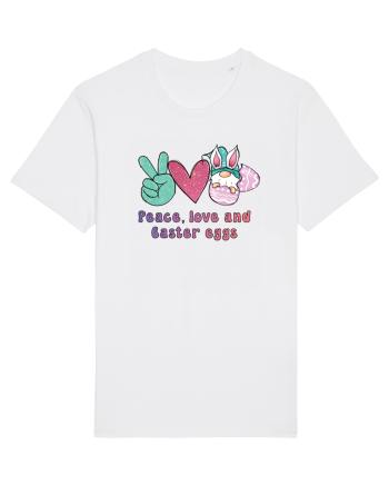 de Paște - Peace love and easter eggs White