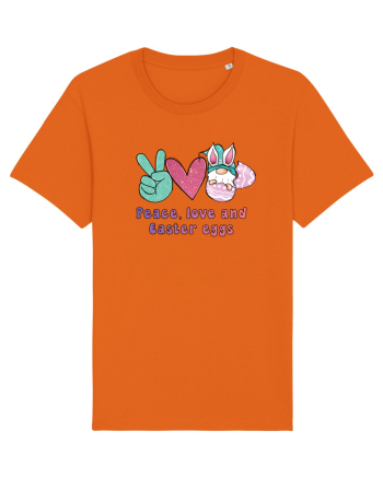 de Paște - Peace love and easter eggs Bright Orange