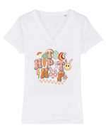 de Paște - Too hip to hop Tricou mânecă scurtă guler V Damă Evoker