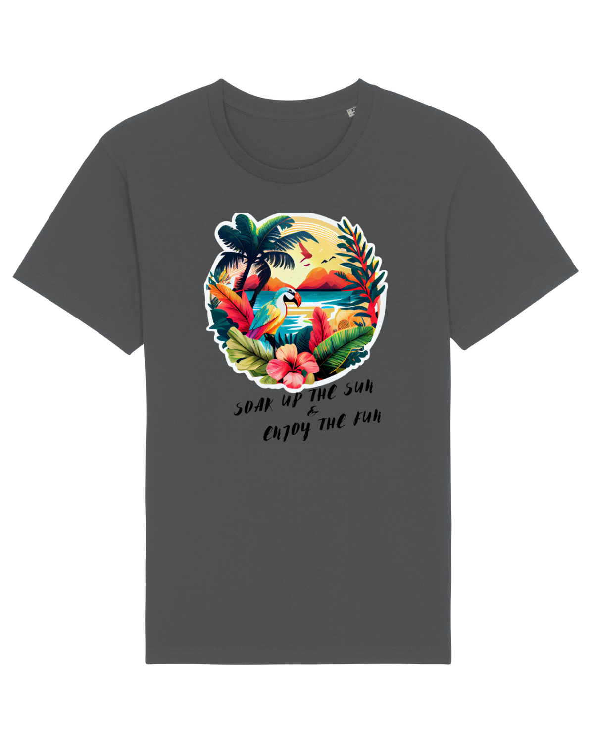 Tricou mânecă scurtă Unisex Rocker Anthracite