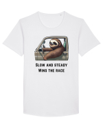 SLOW AND STEADY - V2 Tricou mânecă scurtă guler larg Bărbat Skater