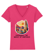 URBANIST LOVER - V5 Tricou mânecă scurtă guler V Damă Evoker