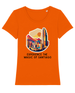 URBANIST LOVER - V5 Tricou mânecă scurtă guler larg fitted Damă Expresser