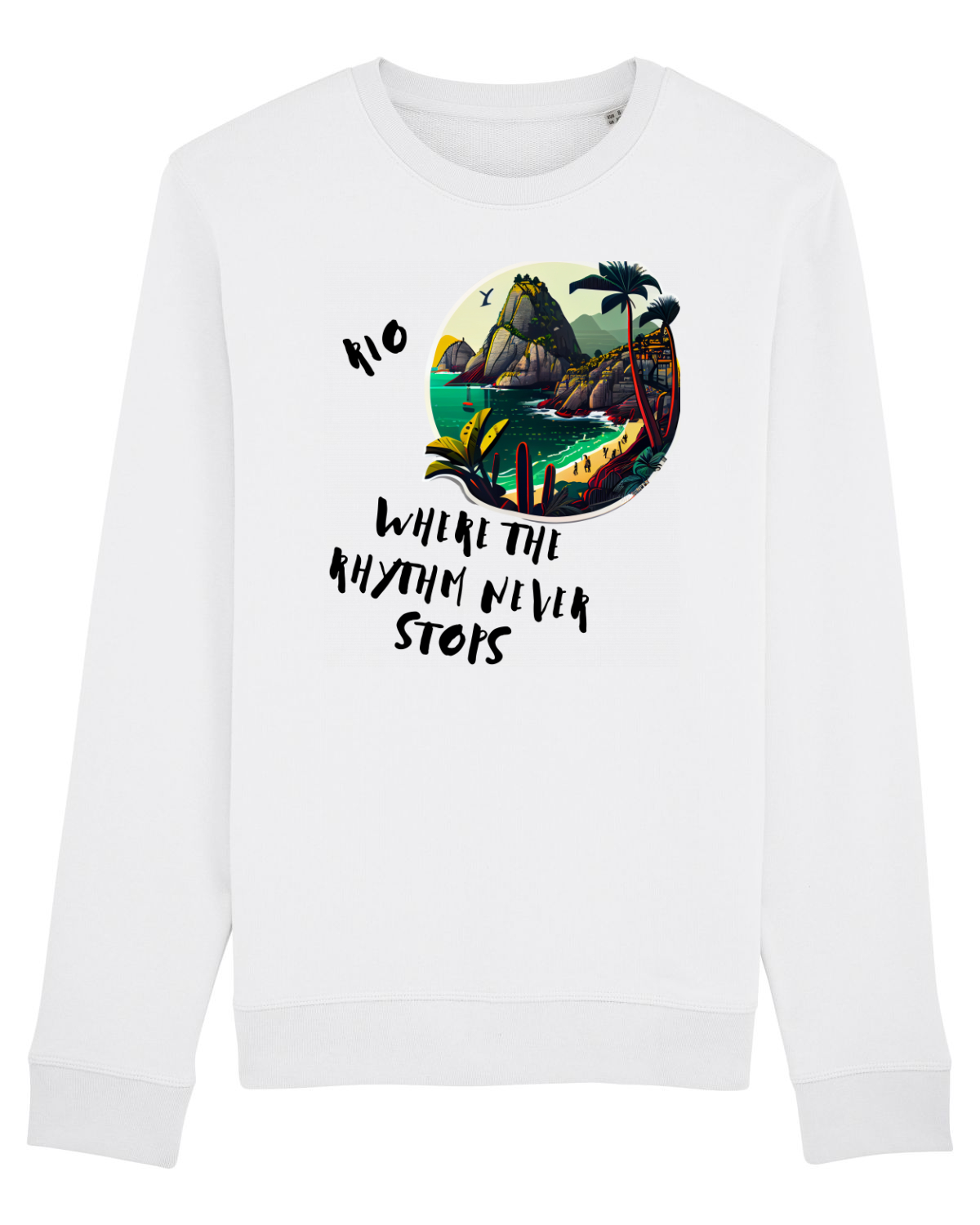 Bluză mânecă lungă Unisex Rise White