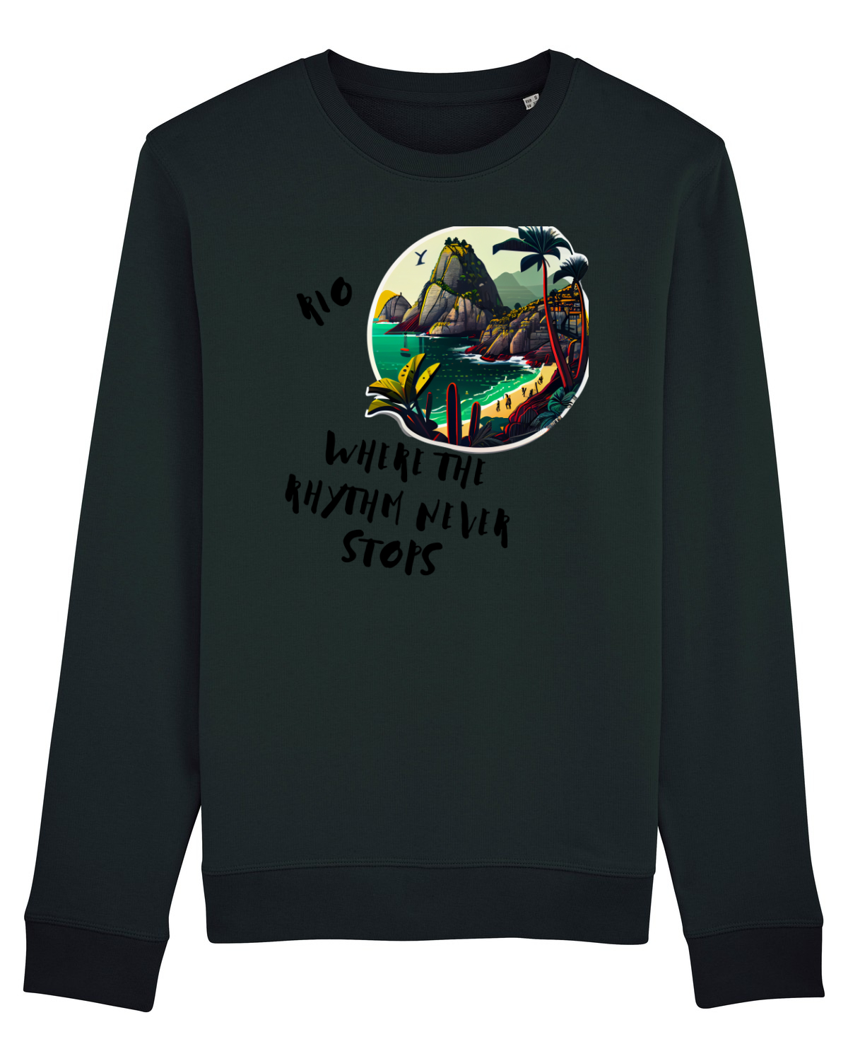 Bluză mânecă lungă Unisex Rise Black