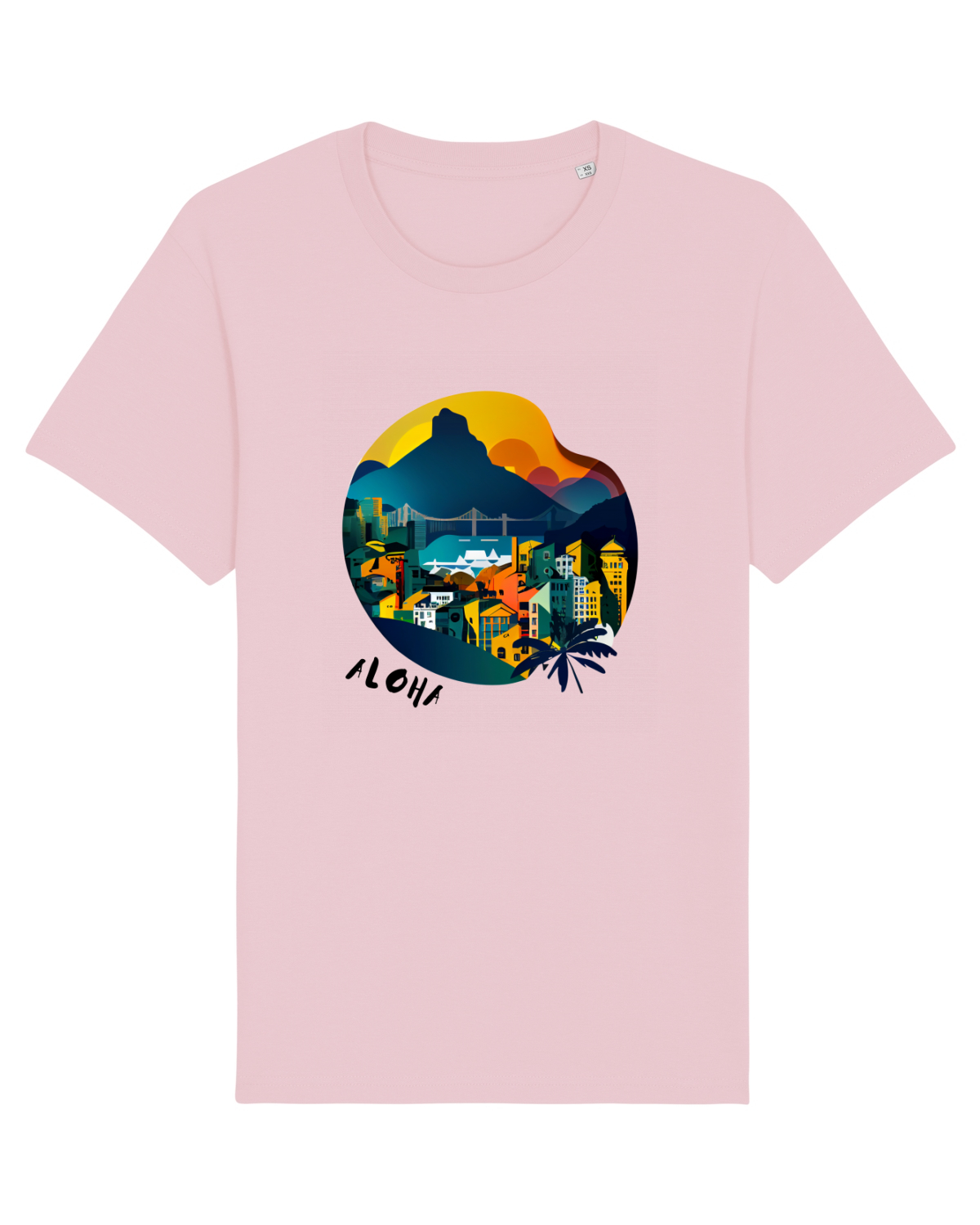 Tricou mânecă scurtă Unisex Rocker Cotton Pink