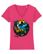 ALOHA - V2 Tricou mânecă scurtă guler V Damă Evoker