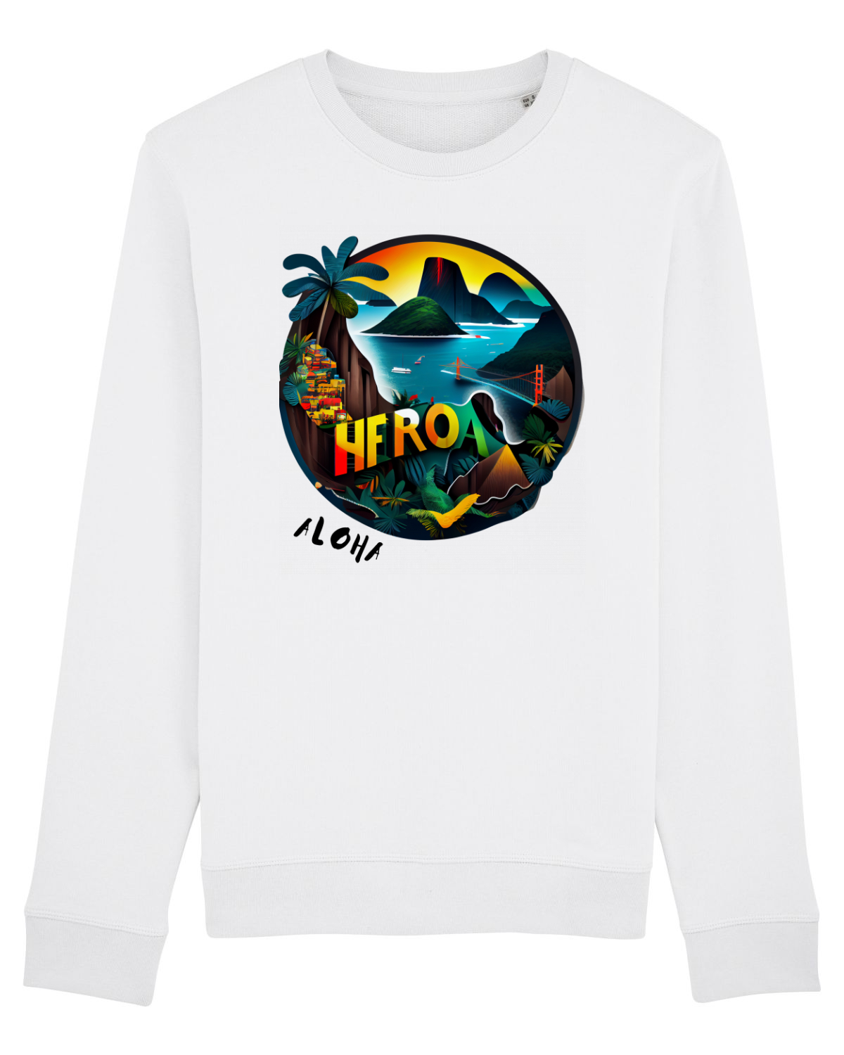 Bluză mânecă lungă Unisex Rise White