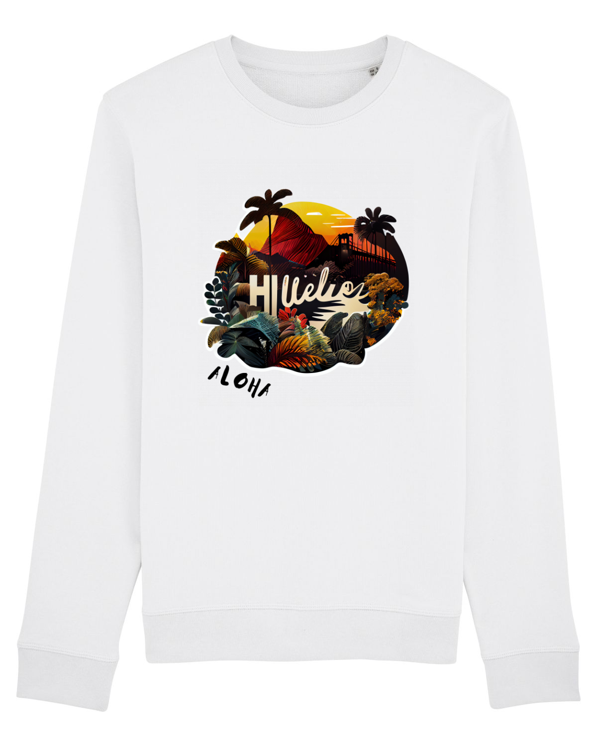 Bluză mânecă lungă Unisex Rise White