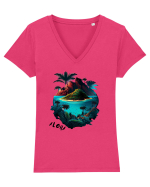 ALOHA - V4 Tricou mânecă scurtă guler V Damă Evoker
