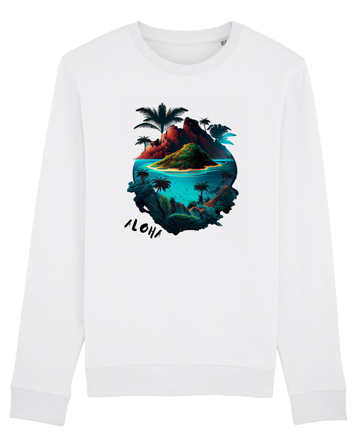 Bluză mânecă lungă Unisex Rise White