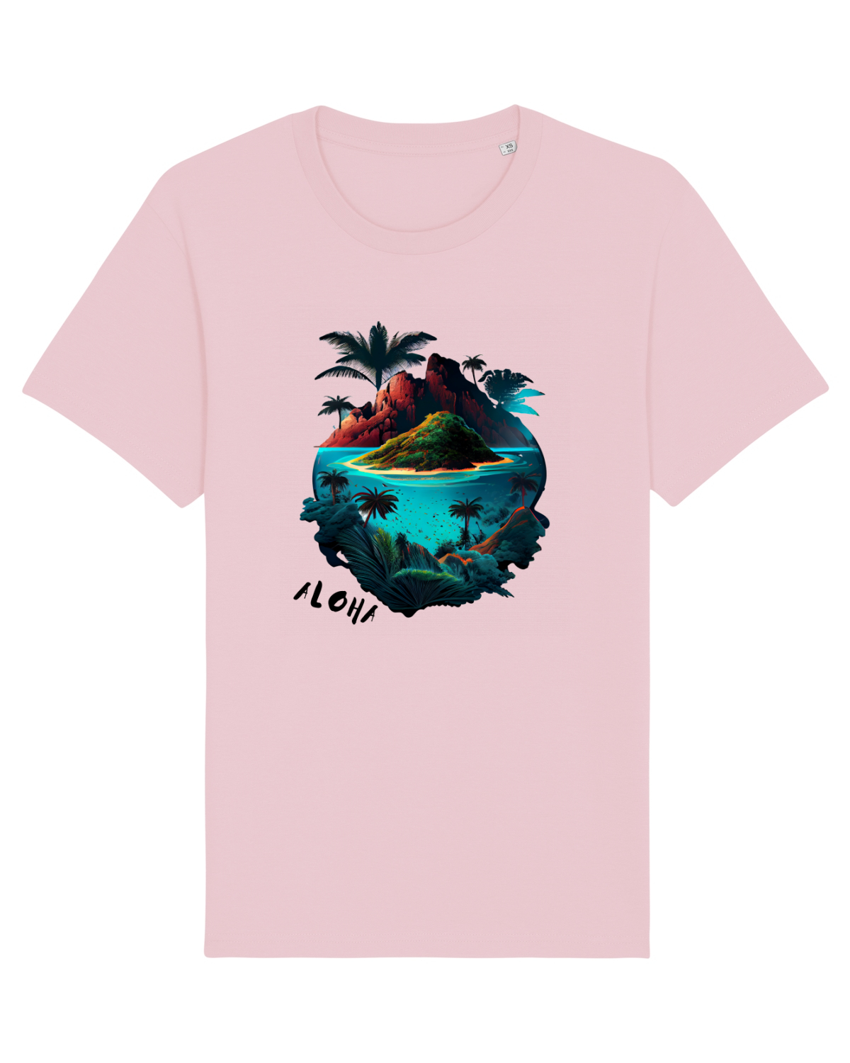 Tricou mânecă scurtă Unisex Rocker Cotton Pink