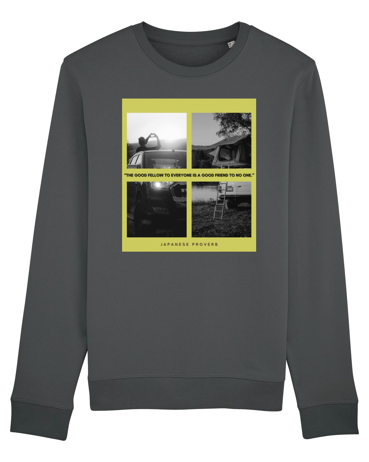 Bluză mânecă lungă Unisex Rise Anthracite